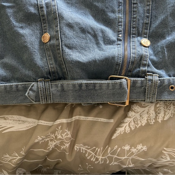 NWT Bellezza Republic Short Denim Jacket, Faux fur, L, with original package - Picture 11 of 15